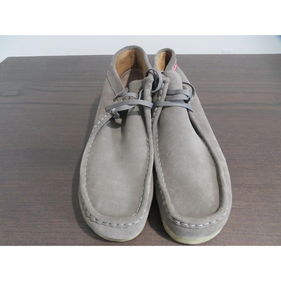 Clarks Shoes Mens Size 12 Gray Suede Wallabee Chukka Crepe Sole Casual Comfort main image 8